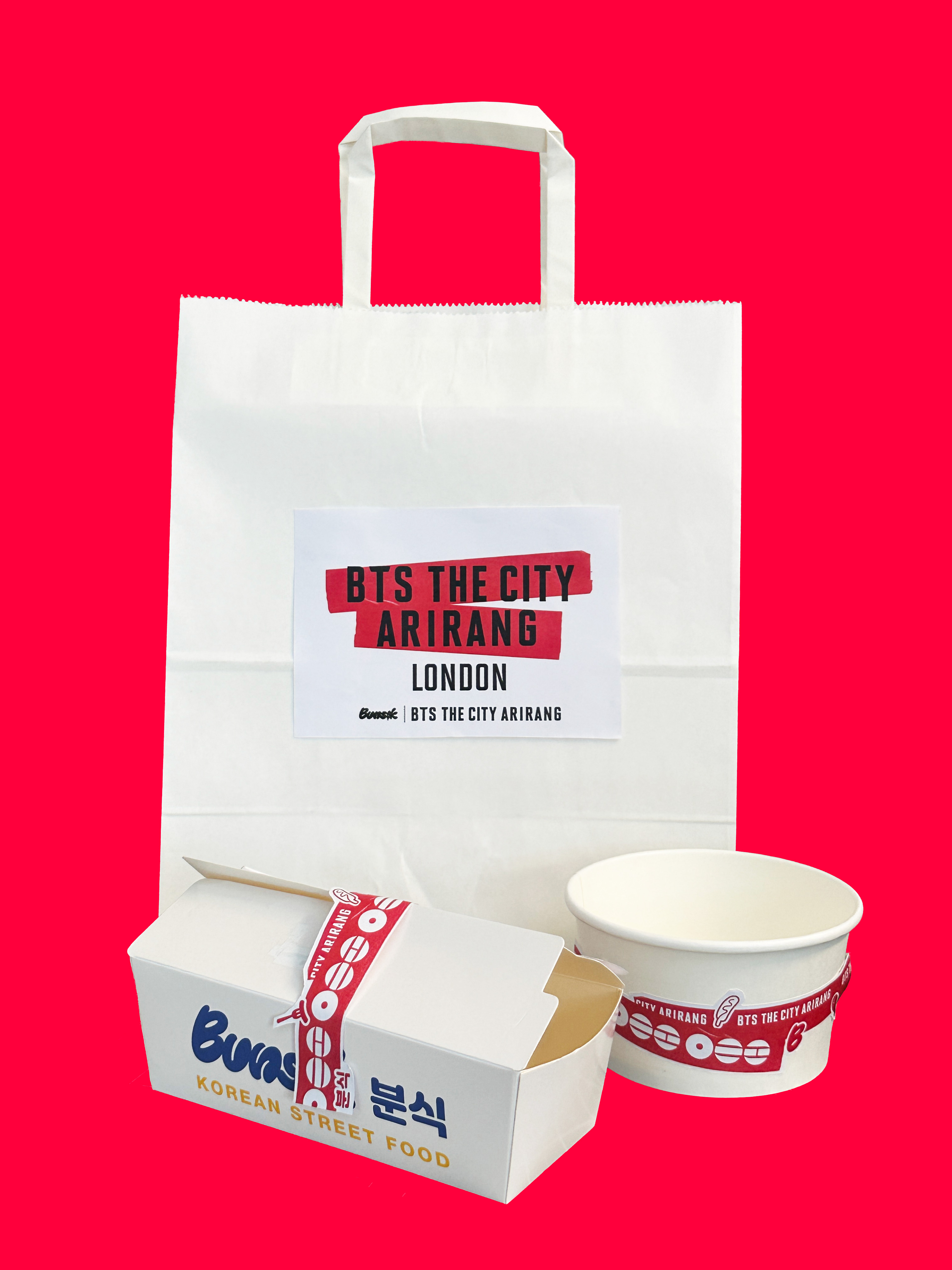 Packaging system including bag, box, and cup