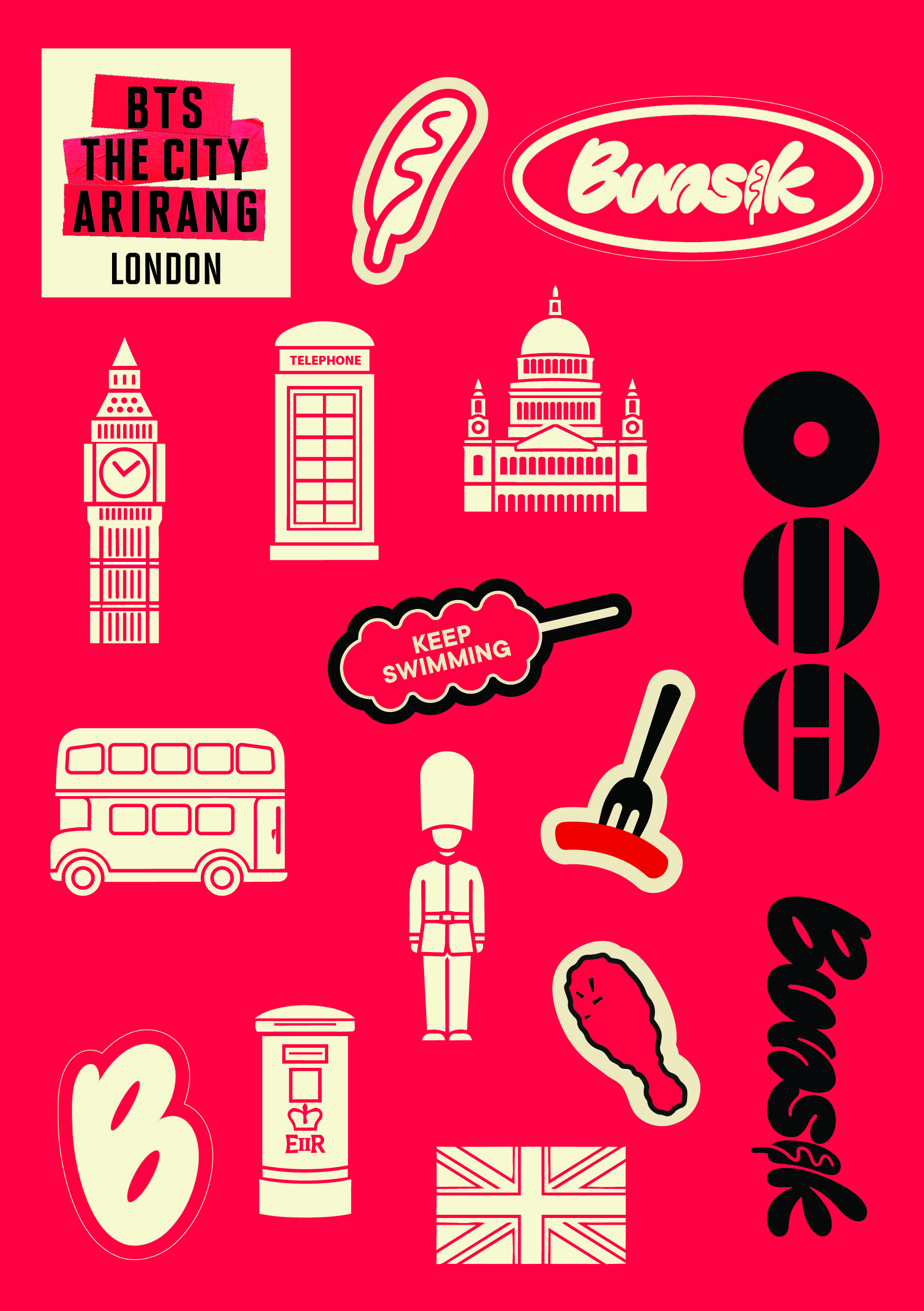 Second sticker concept with London icons