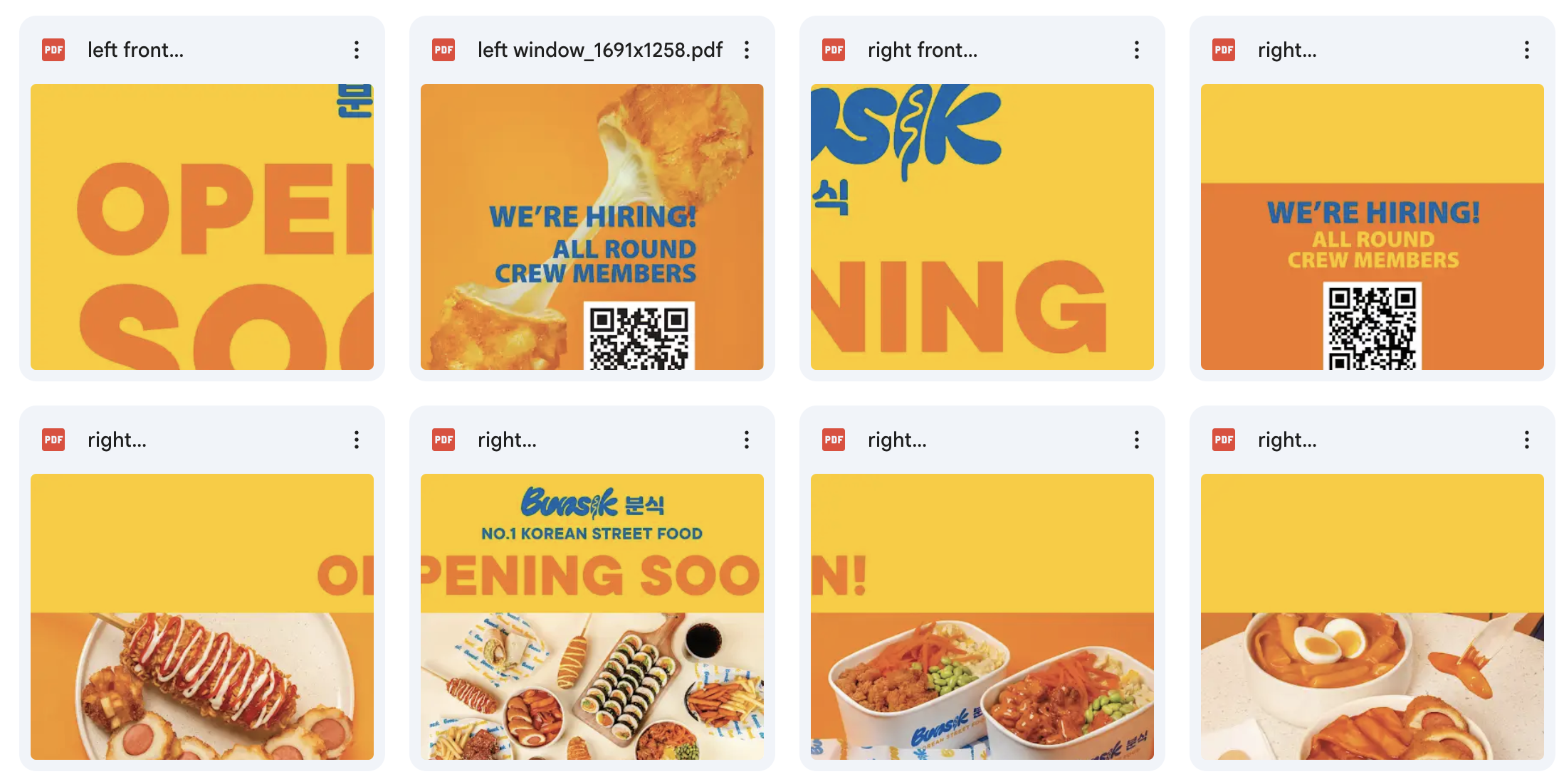 Working overview of multiple opening graphics during active store rollout