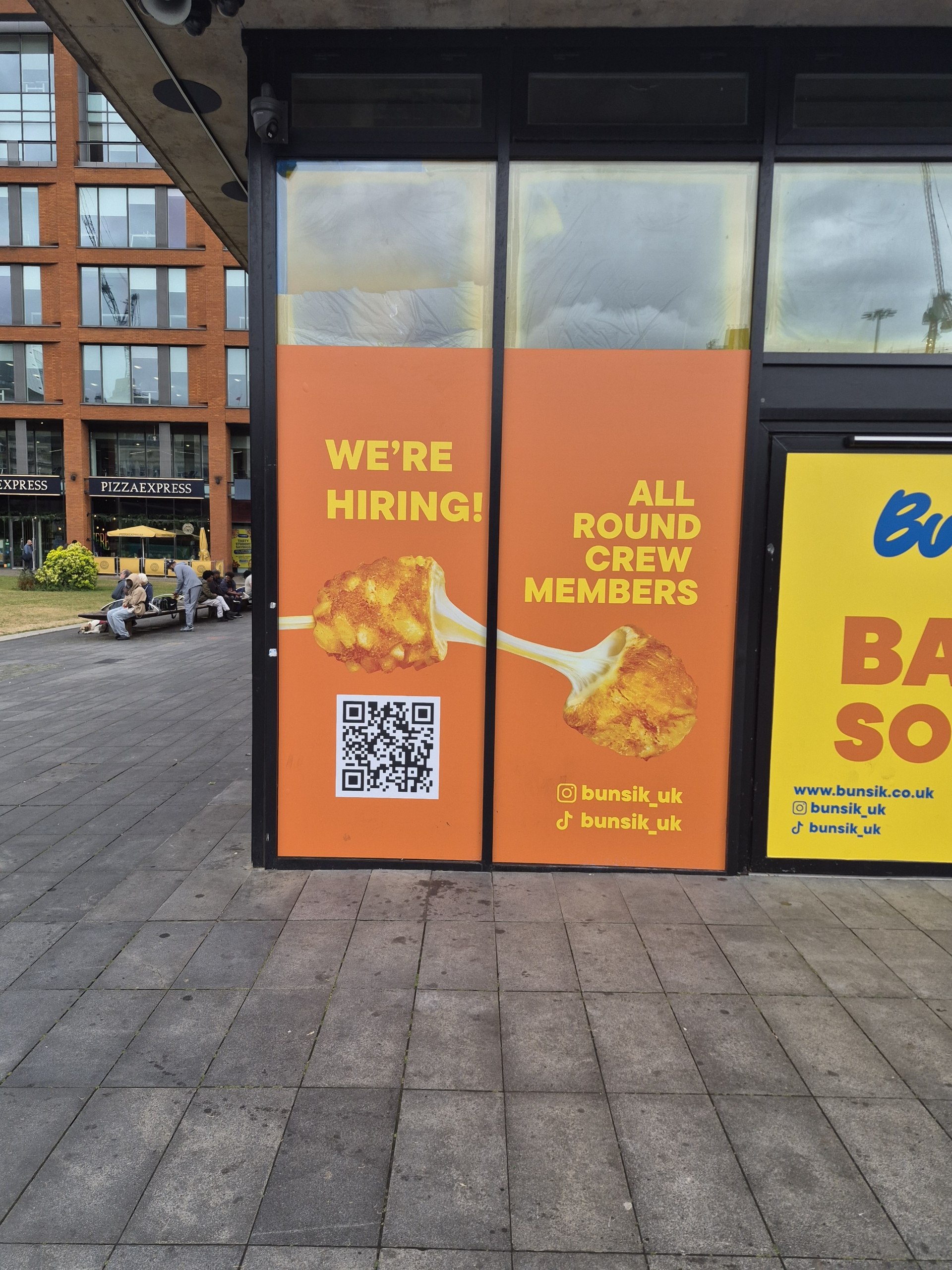 Manchester recruitment graphics on separate entrance