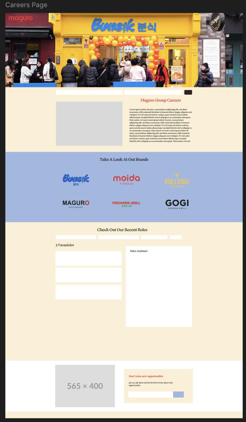 Career site prototype and brief comparison