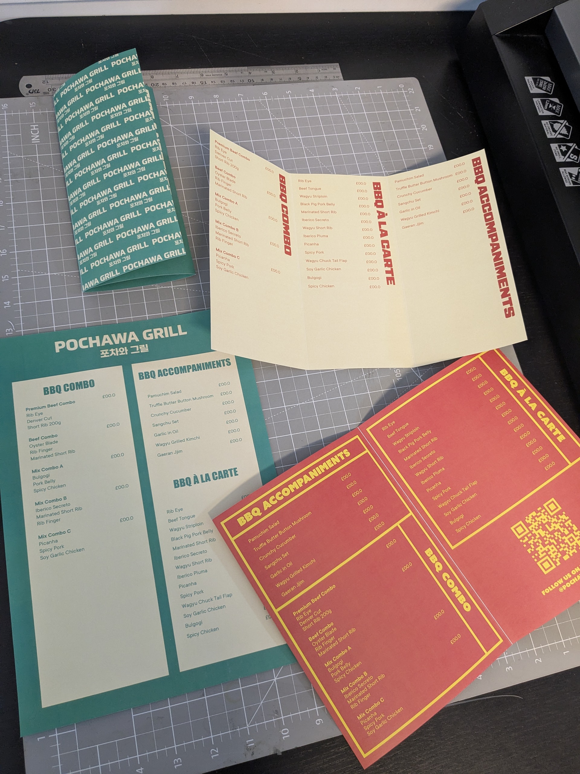 Early design explorations for the new menu direction